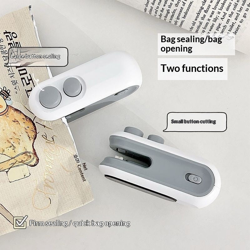 Dual-Action Mini Bag Sealer & Opener